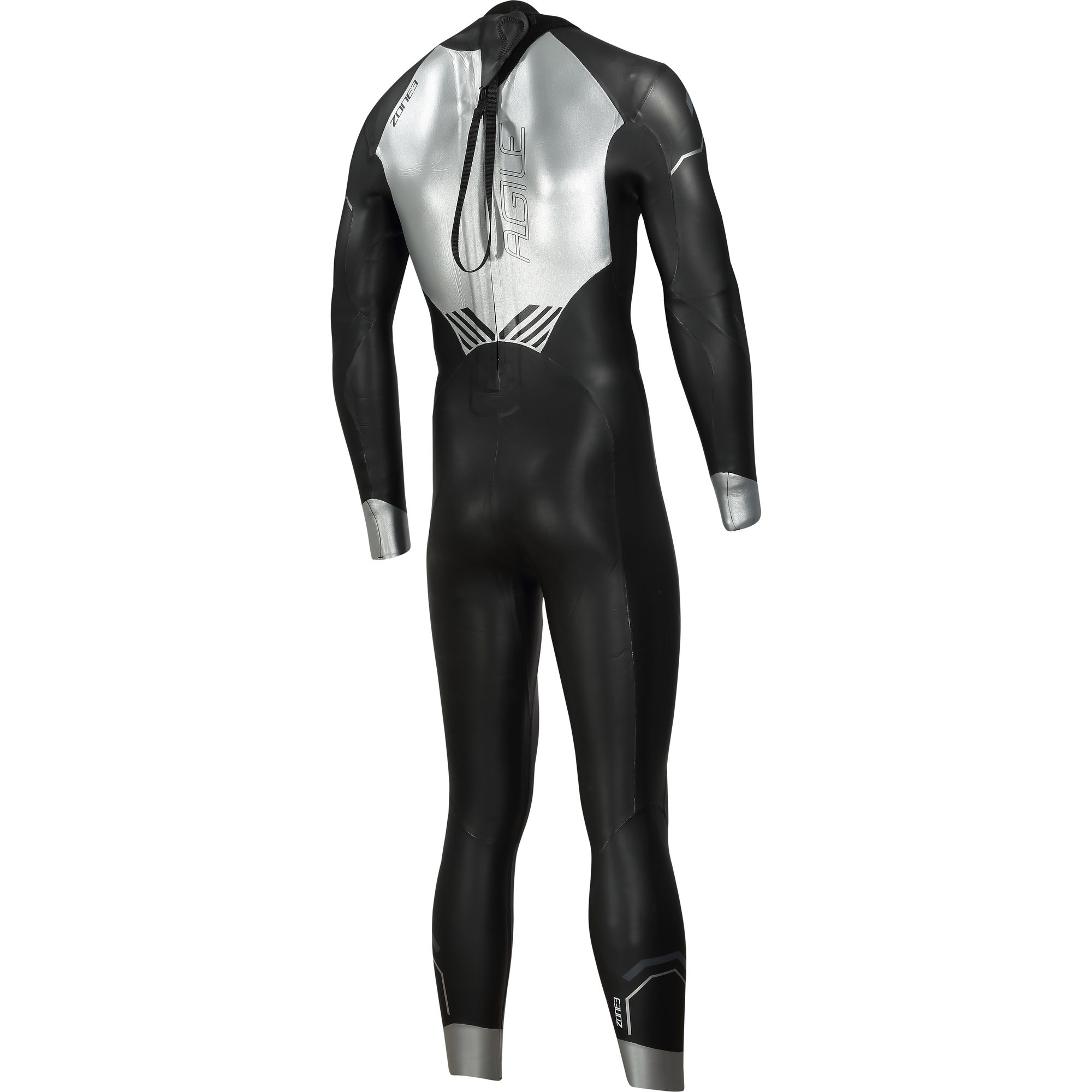 2026 Zone3 Mens Agile Swim Wetsuit WS21MAGI116 - Black / Silver / Gunmetal